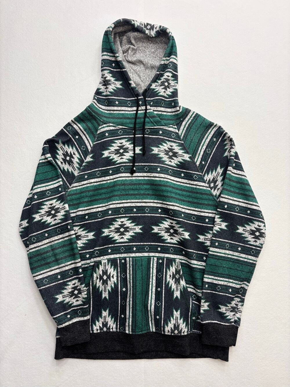 Carbon Men's Medium Green Aztec Pullover Hoodie C11